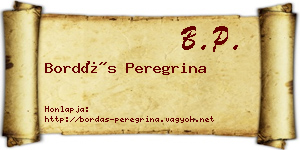 Bordás Peregrina névjegykártya